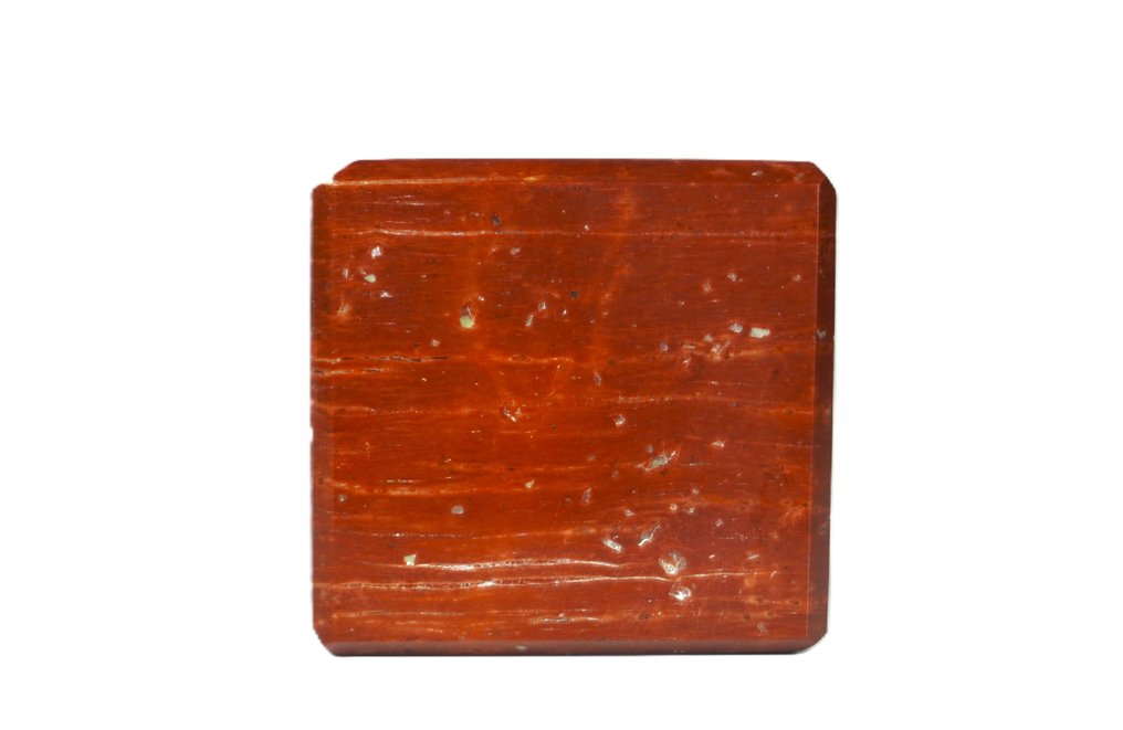 Red Jasper Quartz - Large Cube - Height: 50 mm - Width: 50 mm- 328 g - (1) #1.0