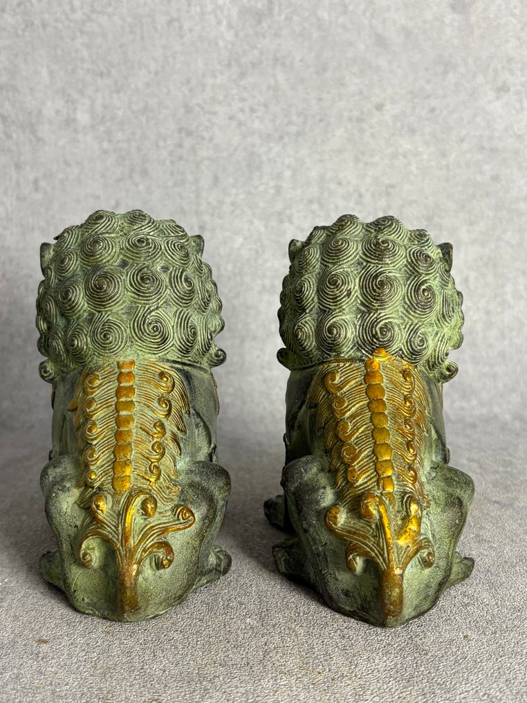 设置 foo 狗 - 黄铜色 - 中国 - Late 20th century #3.2