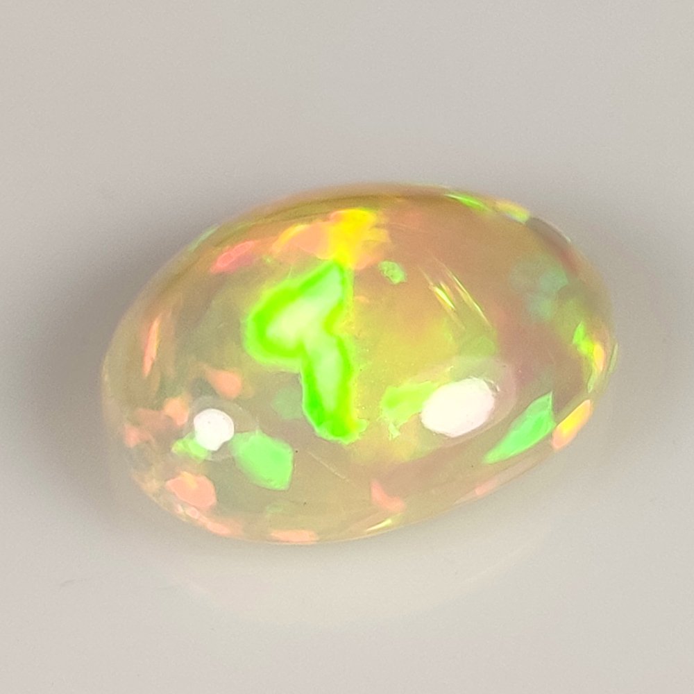 1 pcs 白色 蛋白石 - 6.49 ct - 国际有色宝石协会(ICA GemLab) - 终极色彩盛宴! #3.2