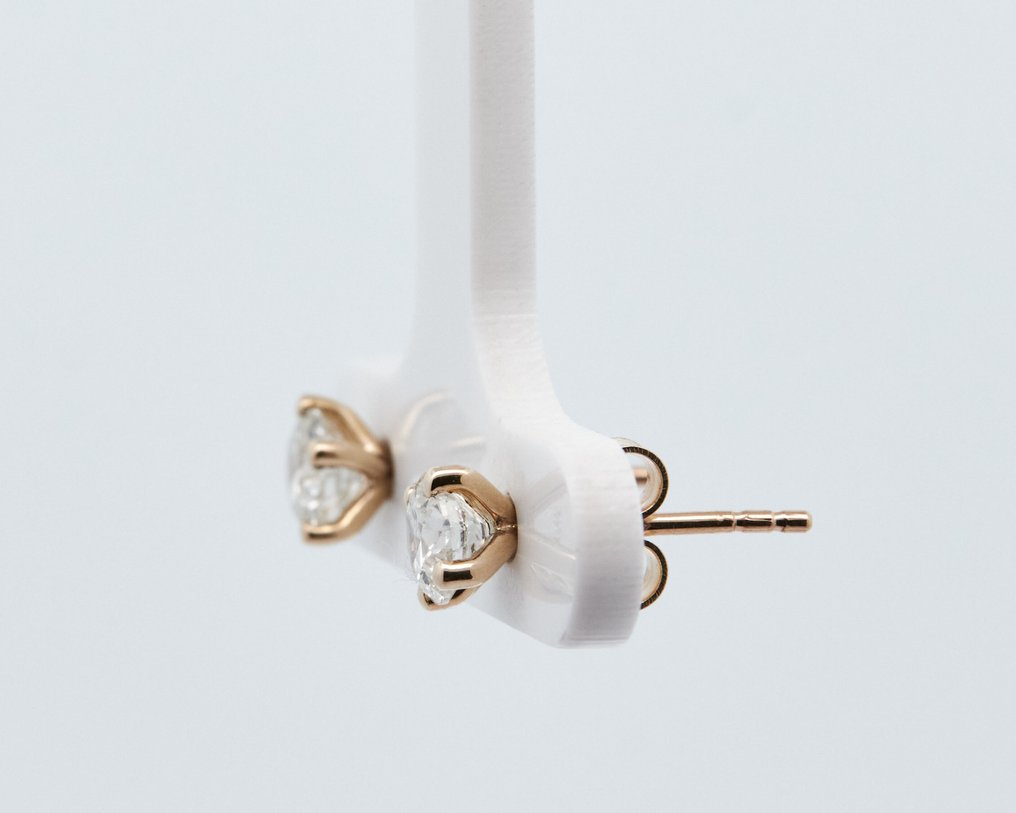 Drop fülbevaló - 14 kt. Sárga arany -  1.00ct. tw. Gyémánt (Természetes) #3.2
