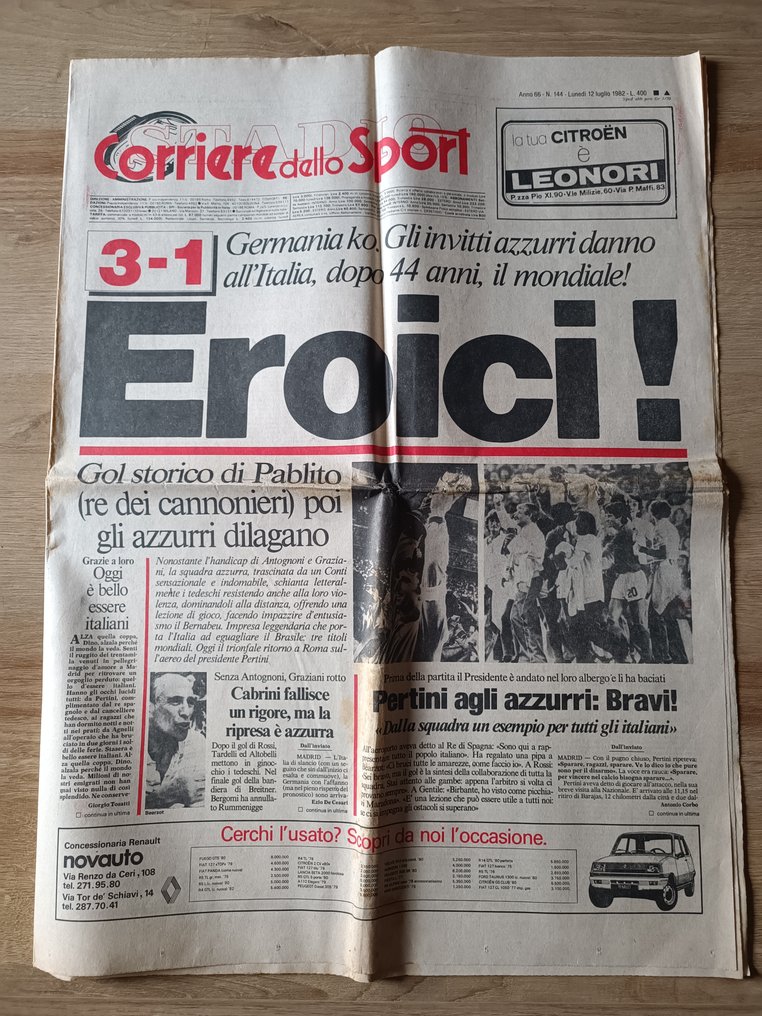 VM i fodbold - 1982 - Corriere dello Sport Italia Verdensmester - Fuldt #1.0