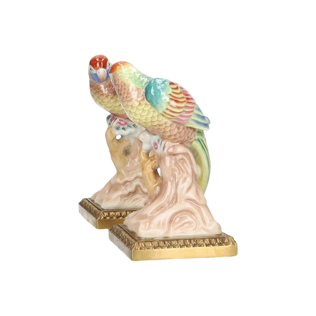 小塑像 - Pair of birds (2) - 青銅色, 瓷器 #4.3