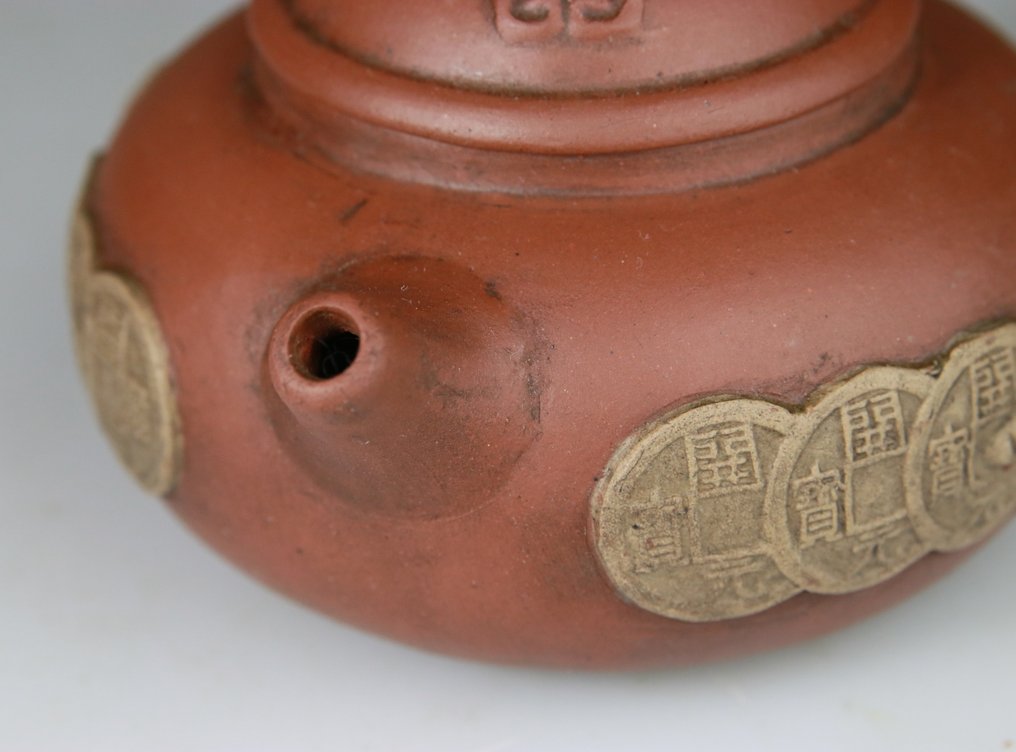 Τσαγιέρα Yixing Zisha Κομμάτια - Σημαία - Καλλιτέχνης Mark - Κίνα - μέση του 20ού αιώνα #3.2