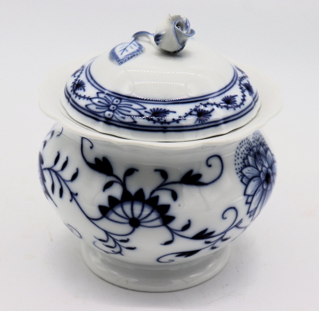 Sugar bowl - No reserve price! - Porcelain - Meissen Onion Coffee Make #2.1