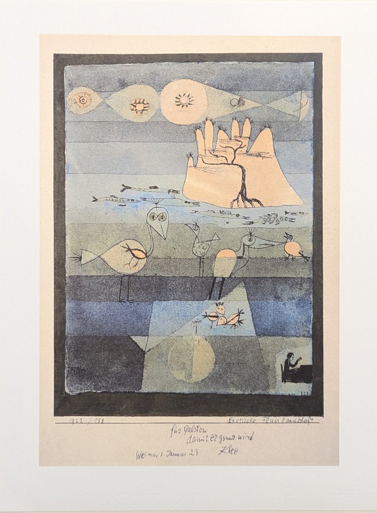 Paul Klee (1879-1940) - Exotische Flusslandschaft (1922) - década de 1920 #1.0