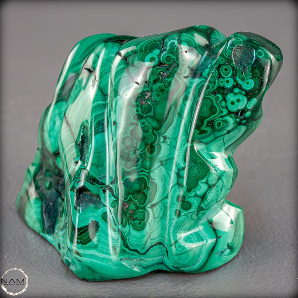 Natural Beautiful Malachite Flame, Top Quality- 386.09 g #4.3