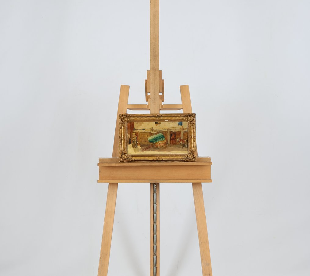 Willem Hendrik van der Nat (1864–1929) - Huifkar in Spaans dorp #1.0