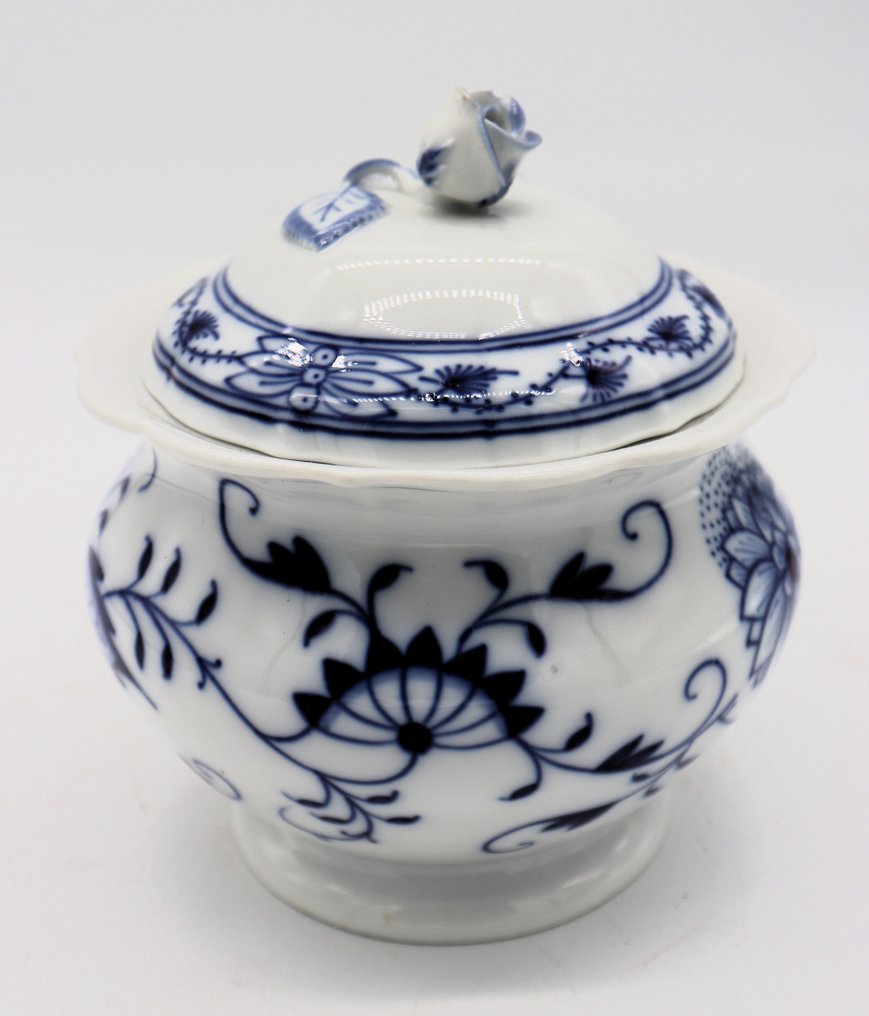 Sugar bowl - No reserve price! - Porcelain - Meissen Onion Coffee Make #1.0