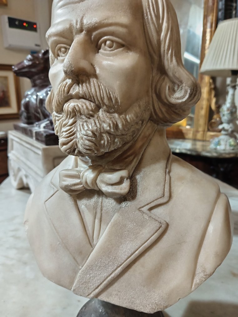 雕刻, Giuseppe Verdi - 34 cm - 大理石 #4.3