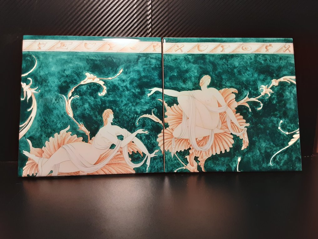 Wzór Kafelek (2) - Donne su Fiori - Ceramica Bardelli Vittuone ( MI ) - Gio Ponti - Wzór - 1980-1990 #1.0