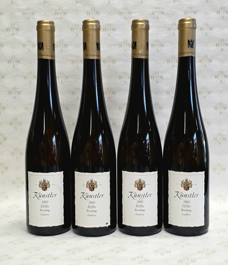 2003 Weingut Kunstler, Hochheimer Holle Riesling, Goldkapsel - Rheingau Auslese - 4 Bottles (0.75L) #1.0