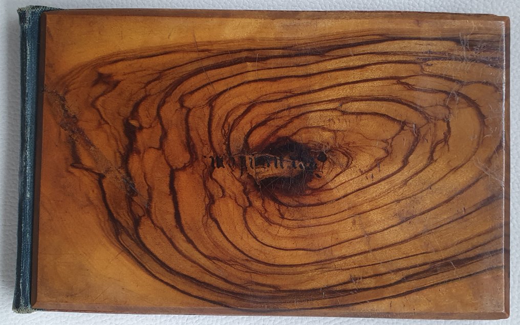  Judaika - Olivewood, papír, növények - 1920-1930 - Pilgrims Souvenir, Herbar  #1.0
