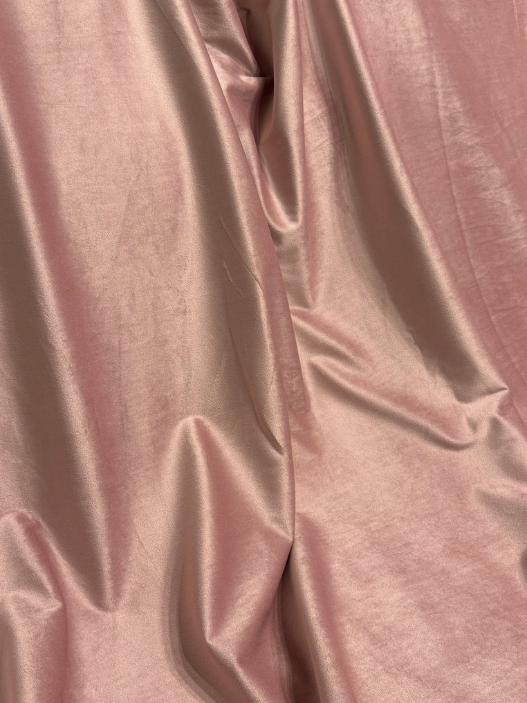 Prestigioso tessuto velluto rosa - Tessuto  - 282 cm - 206 cm #1.0