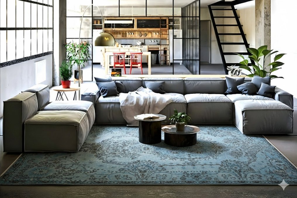 Μπλε vintage - Χαλί - 300 cm - 175 cm - με πιστοποιητικό #3.2