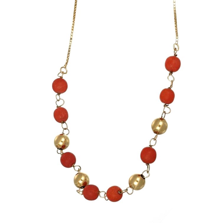 Collier - 18 carats Or jaune Corail #2.1