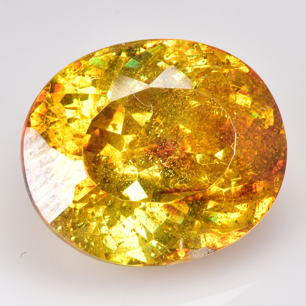 1 pcs  Πορτοκαλί, Κίτρινο Σφαλερίτης  - 12.14 ct - Διεθνής Ένωση Έγχρωμων Πολύτιμων Λίθων (ICA GemLab) #1.0