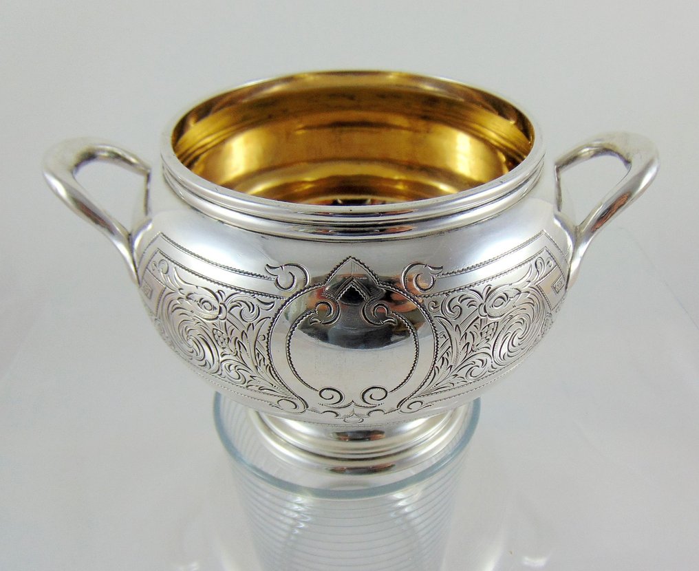 Rare Biedermeier - Μπολ ζάχαρης - 12 Loth ασημένιο #1.0