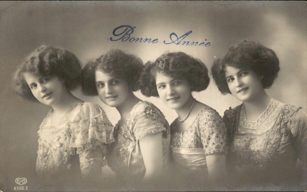 幻想, 女性 / 女士 / 少女 - 帽子 - 魅力 - 明信片 (120) - 1900-1950 #1.0