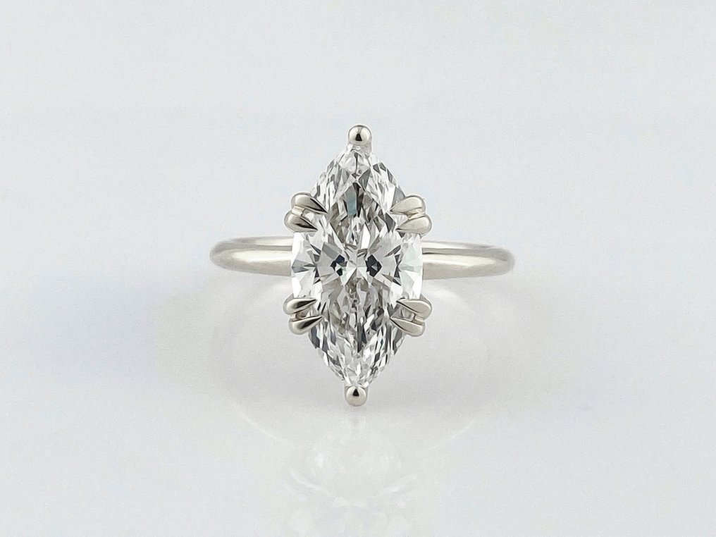 Anello - 14 carati Oro bianco -  3.09ct. tw. Diamante (Coltivato in laboratorio) #2.1