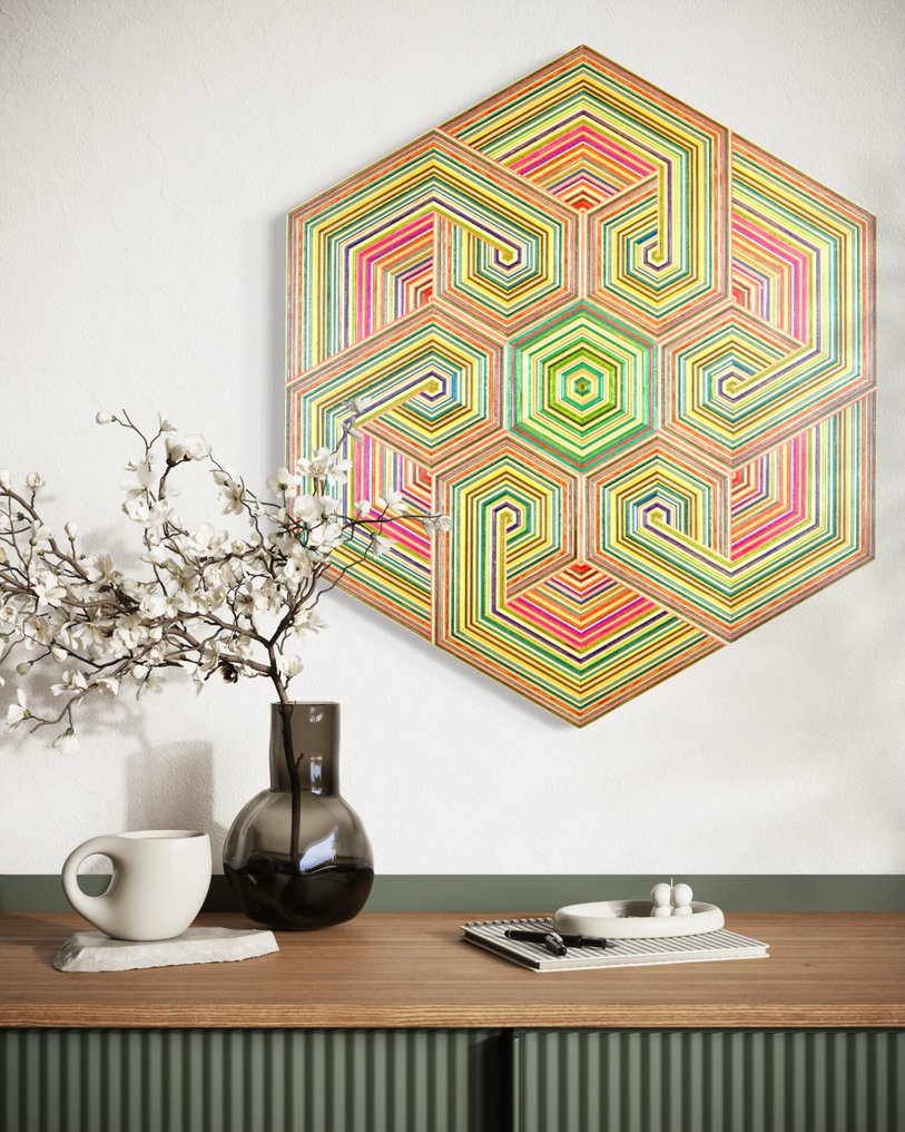 Danilo Nedić - Focused Skateboard Woodworks - "Ruggamuffin" ~ 2025 - ArtDecko Wall Art - recycled skateboards #3.2