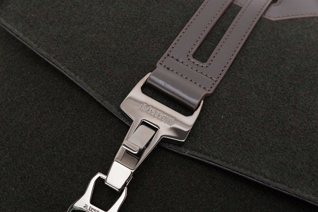 Testoni Bologna RRP 820€ Messenger Bag Backpack Loden Wool + Tosco Calf - Backpack #4.3