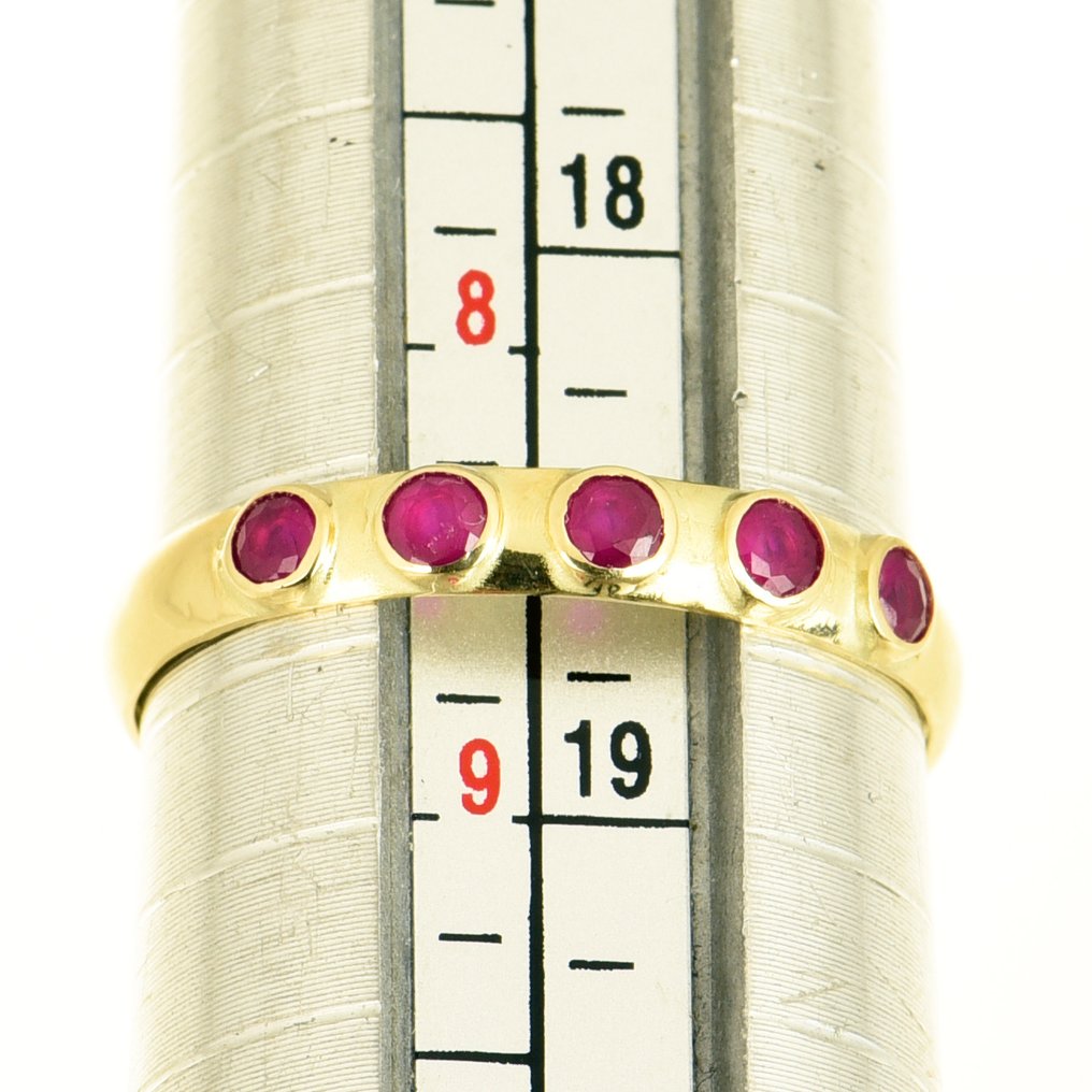No reserve price - Ring - 14 kt. Yellow gold Ruby #4.3