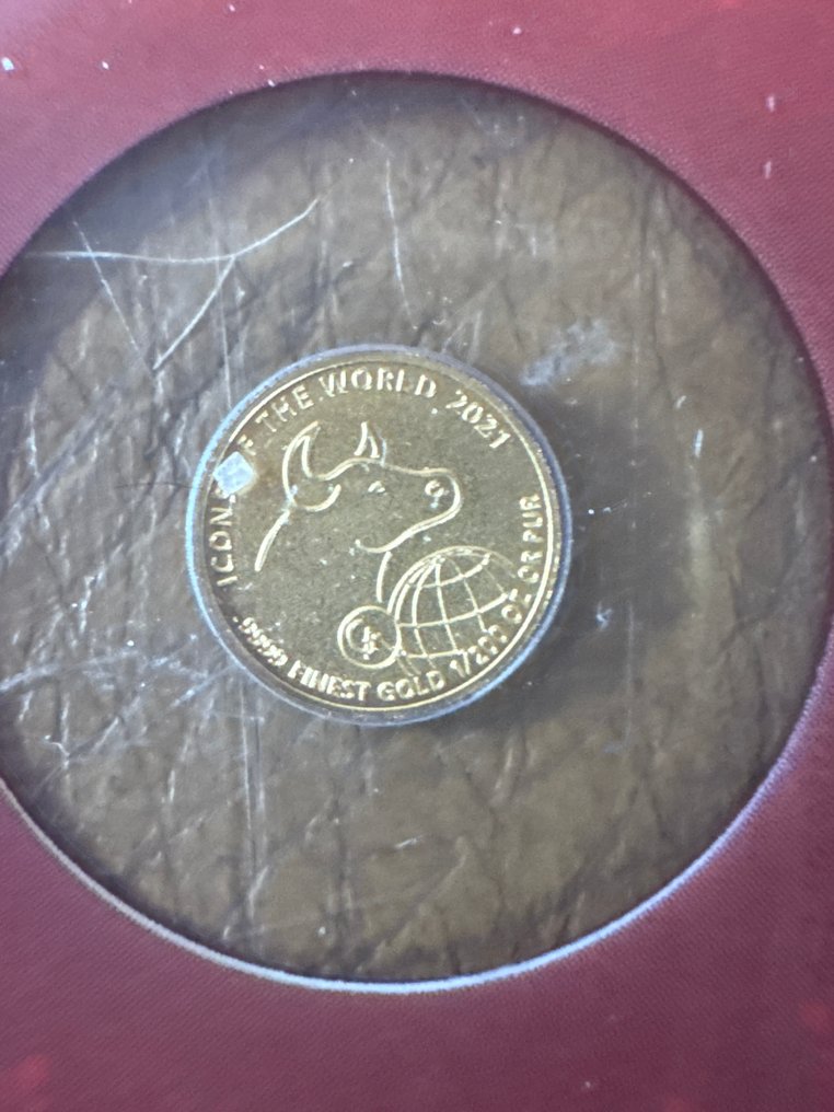 Ruanda. 10 Amafranga 2021 Icons of the World - Jahr des Ochsen - 1/200 Oz (.999)  (Ohne mindestpreis) #1.0