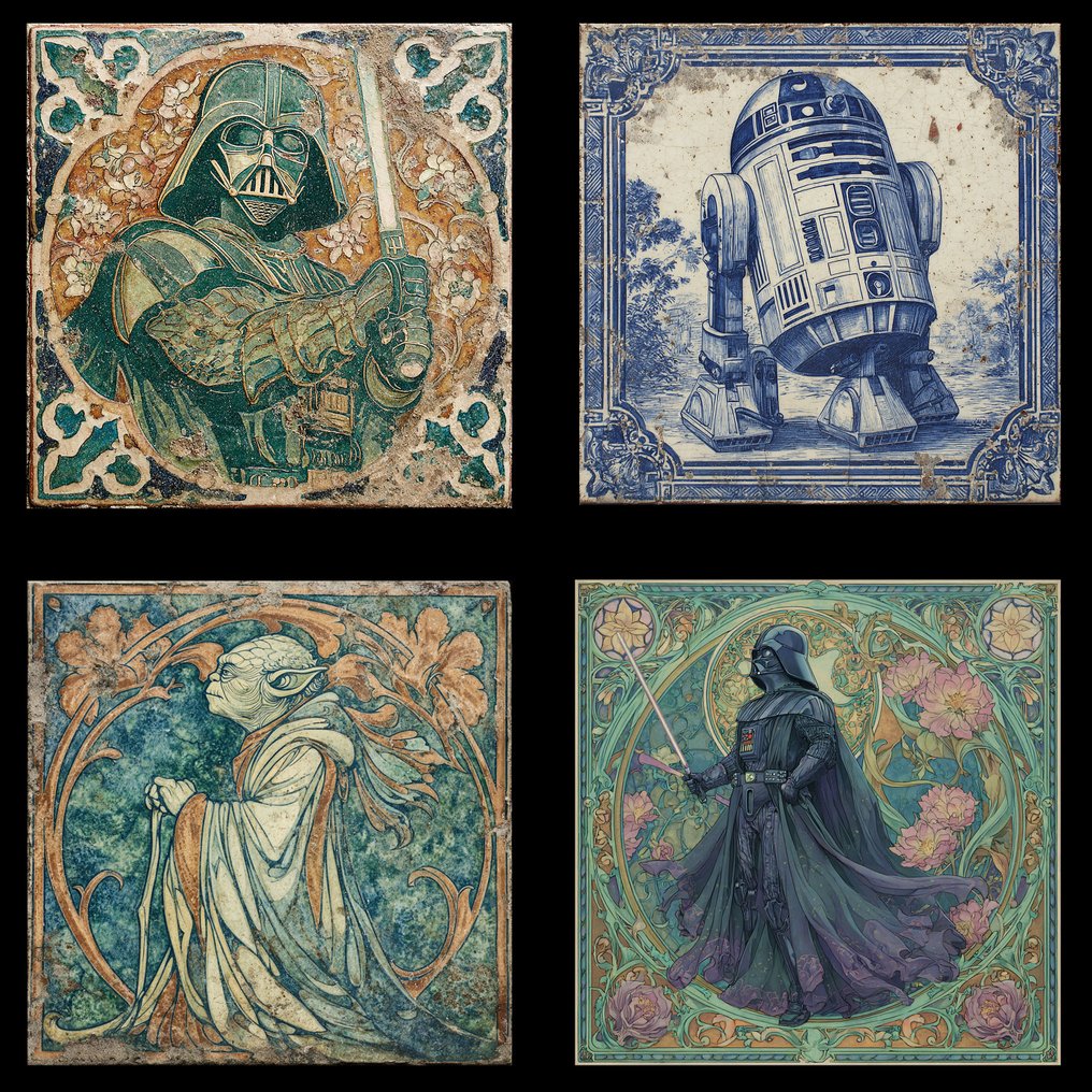 Teejo - Pop Collection - Lot de  4 carreaux céramique #1.0