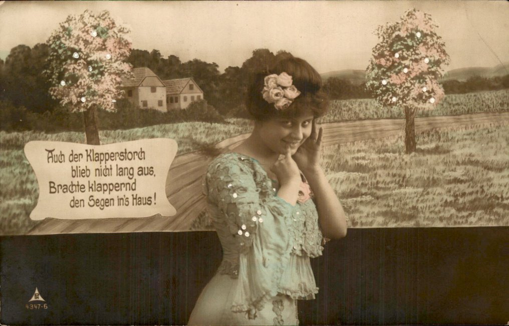 Fantasy, Woman / Lady / Girl - Hat - Glamour - Postcard (118) - 1900-1950 #1.0