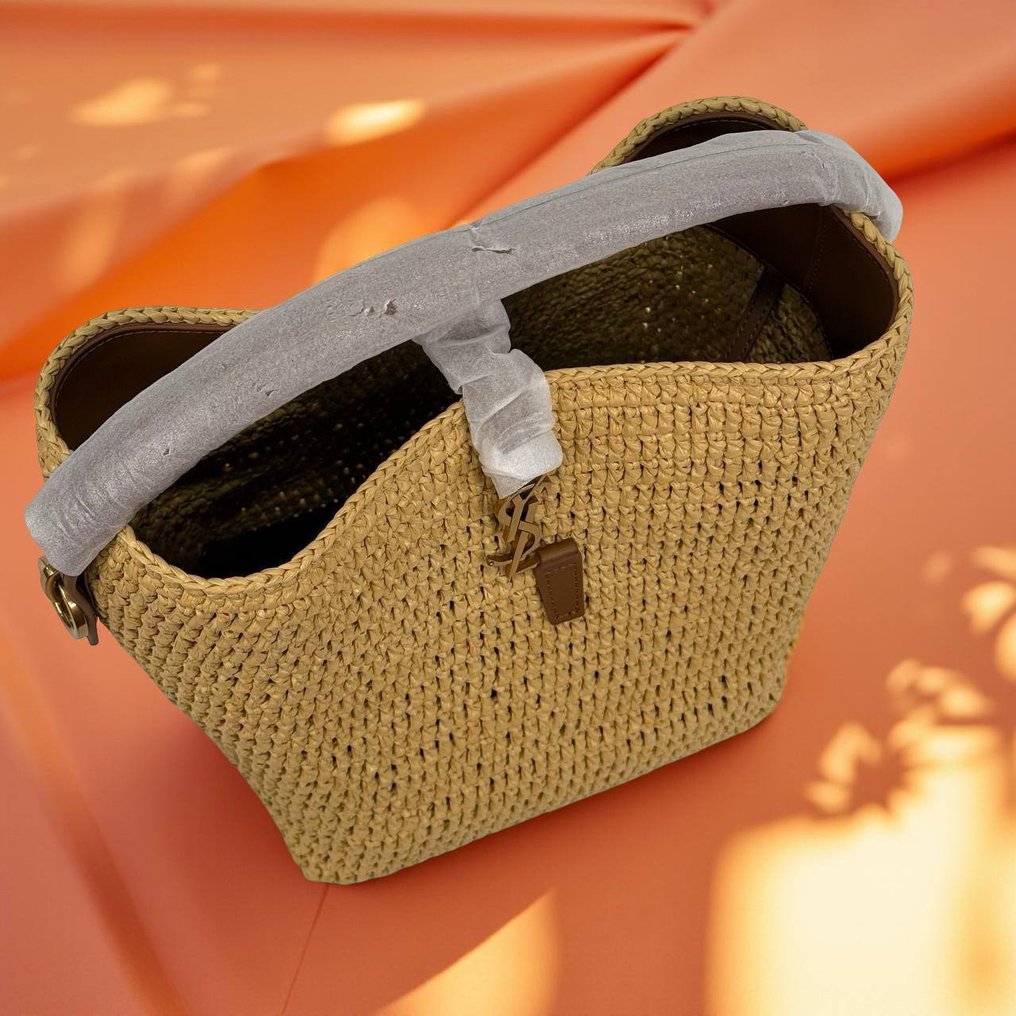 Saint Laurent - Le 37 Raffia Bucket Bag - Handbag #2.1