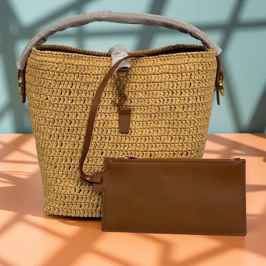 Saint Laurent - Le 37 Raffia Bucket Bag - Handbag #1.0