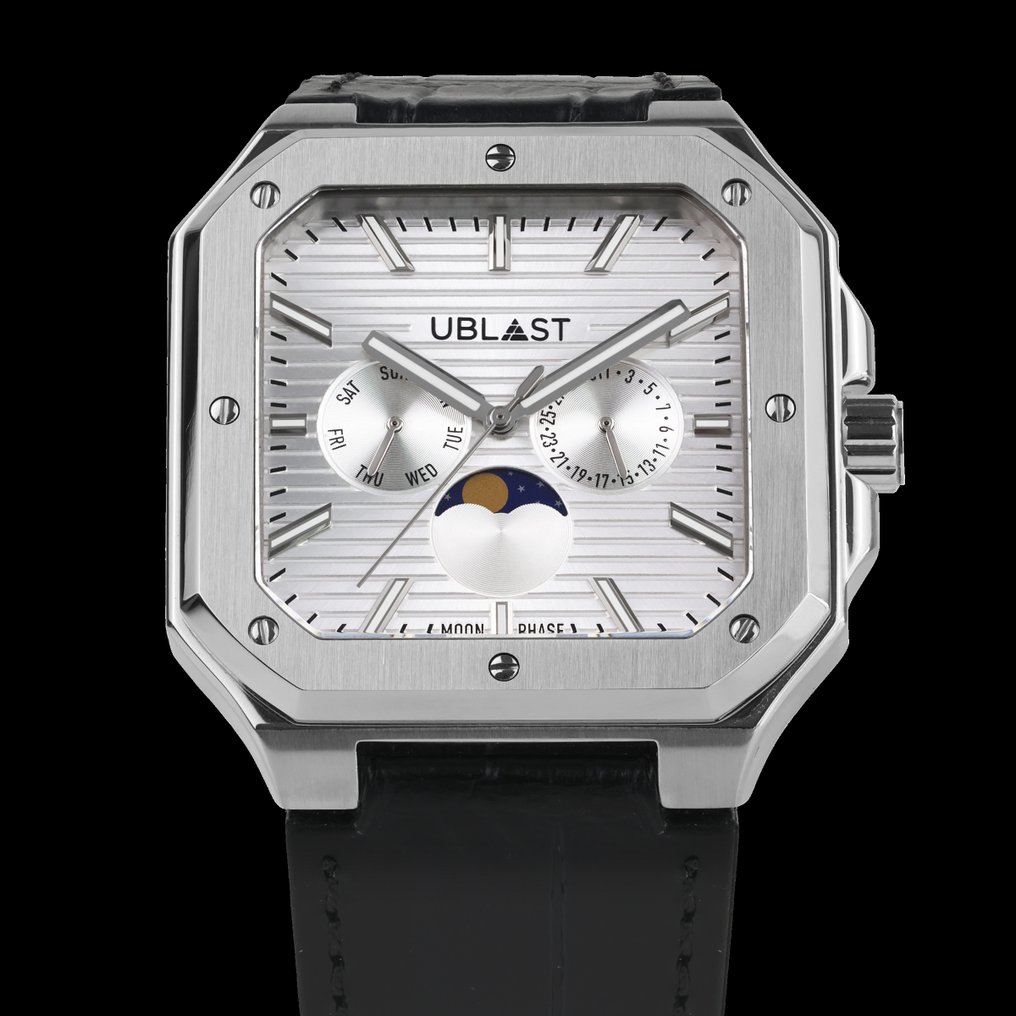 Ublast - Square - Moonphase Calendar - Ingen reservasjonspris - REF.UBSQML44SV - Ltd. Edition - Herre - 2025 #3.2