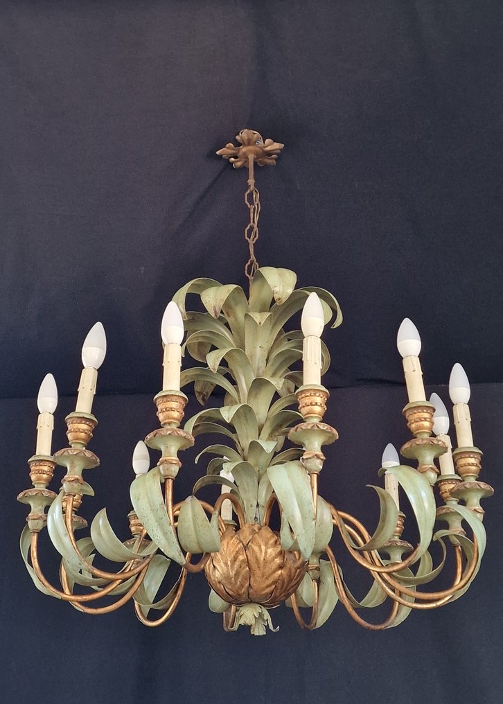 Chandelier - Pineapple - Steel, Wood #1.0