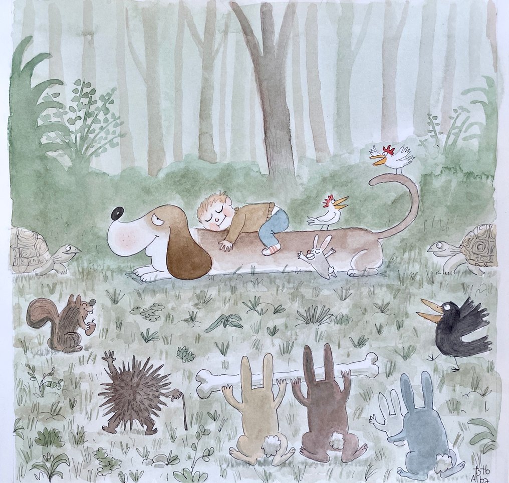 Alba, Tyto - 1 Original colour drawing - Gus - 2020 #1.0