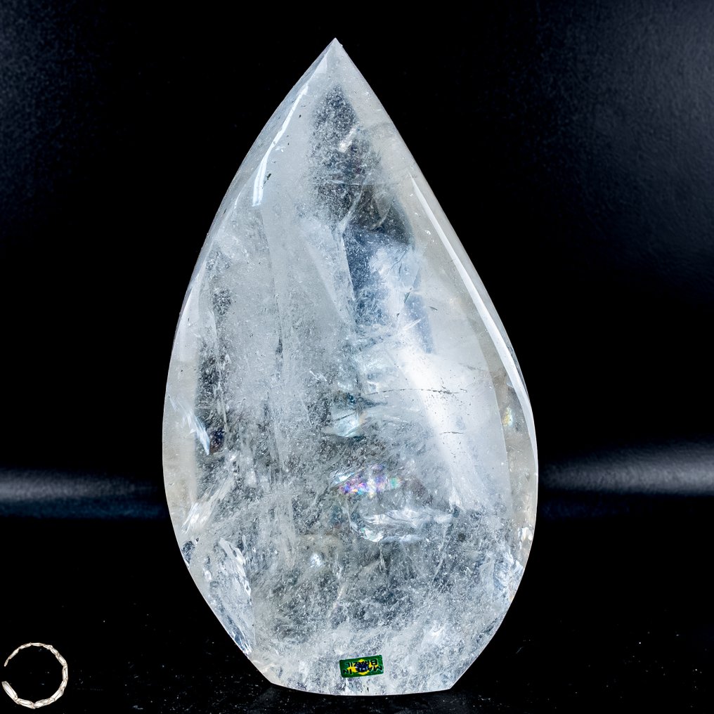 天然优质透明石英 火焰，巴西- 731.38 g #1.0