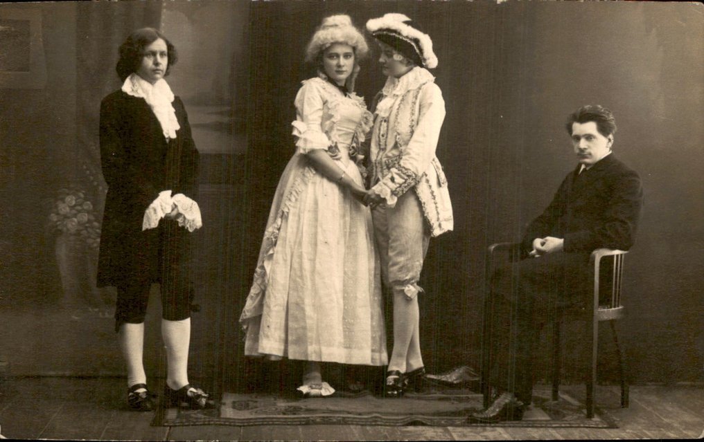 订婚 - 浪漫 - 真实夫妻 - 插画师, 幻想 - 情侣 / 夫妇 - 男 / 女 - 明信片 (137) - 1900-1950 #4.3