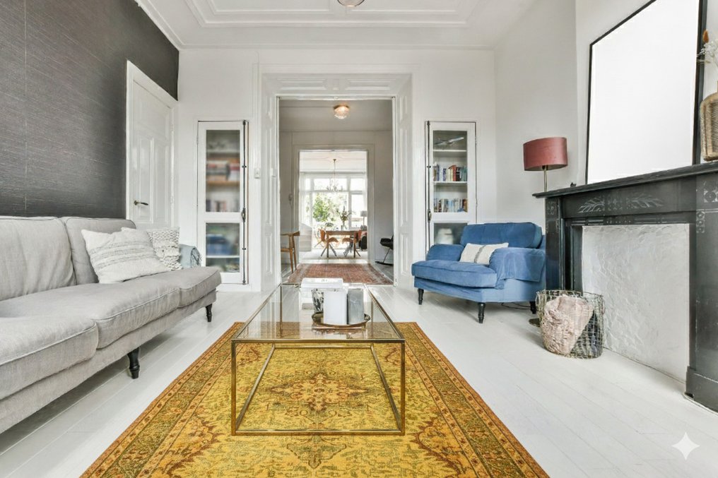 Κίτρινο 'Gold' κλασικό - Χαλί - 250 cm - 170 cm - √ χειροποίητο √ πιστοποιητικό #1.0