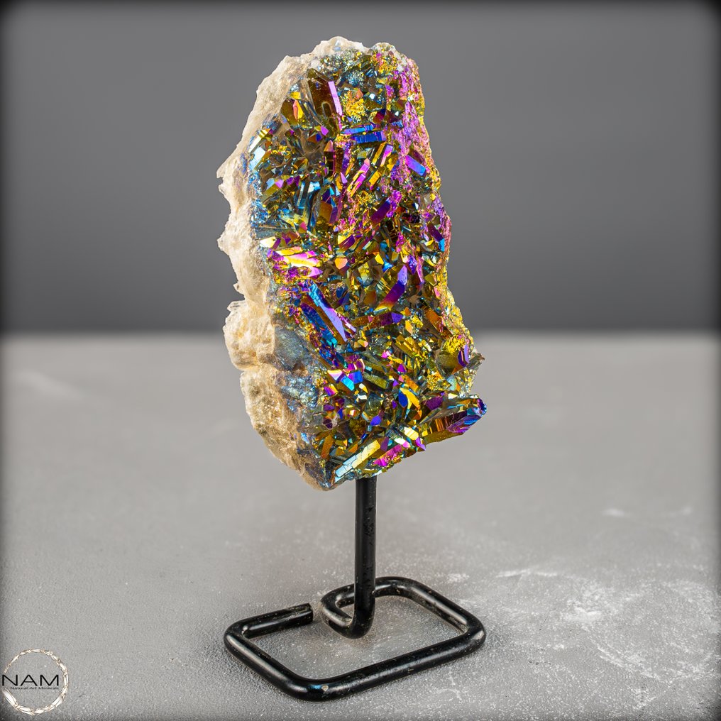 非常罕见的彩虹光环紫水晶 - 石英 待命中- 557.49 g #4.3