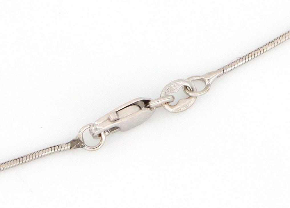 Sem preço de reserva - Colar com pingente - 18 K Ouro branco - 0.20ct. tw. Diamante (Natural) - Pérola #4.3