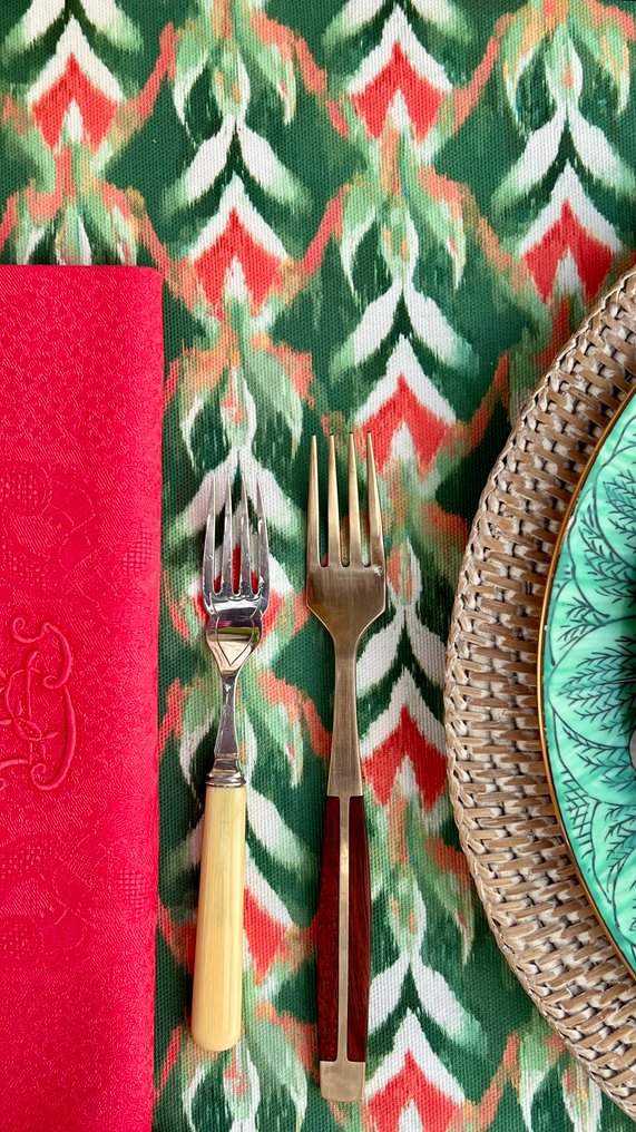 Toalha otomana com estampa estilo ikat para mesas amplas. - Toalha de mesa  - 270 cm - 180 cm #4.3