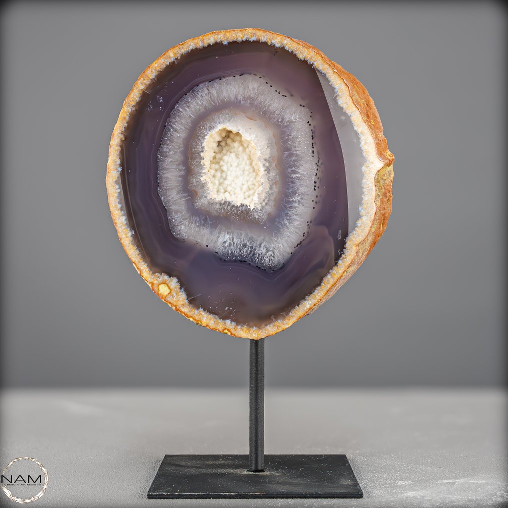 Geode di calcedonio e agata con taglio naturale In esposizione- 1071.65 g #1.0