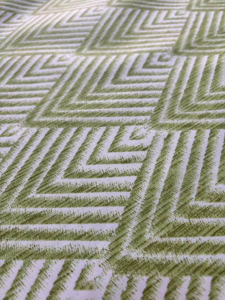 Ύφασμα ταπετσαρίας και κουρτίνας από βαμβακερό σατέν με γεωμετρικό σχέδιο σε χρώμα ΠΡΑΣΙΝΟ - Ύφασμα ταπετσαρίας - 300 cm - 280 cm #3.2