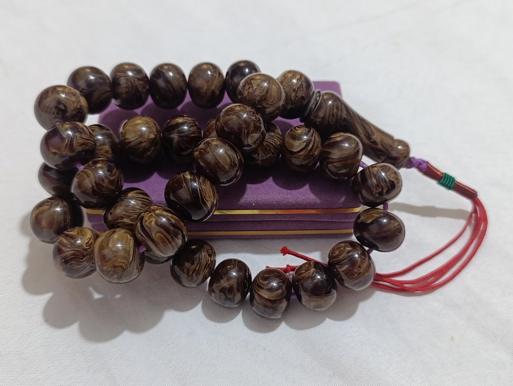  Ροζάριο - Κεχριμπάρι - 1970-1980 - Σπάνια Κομποσκοίνια Προσευχής  #1.0