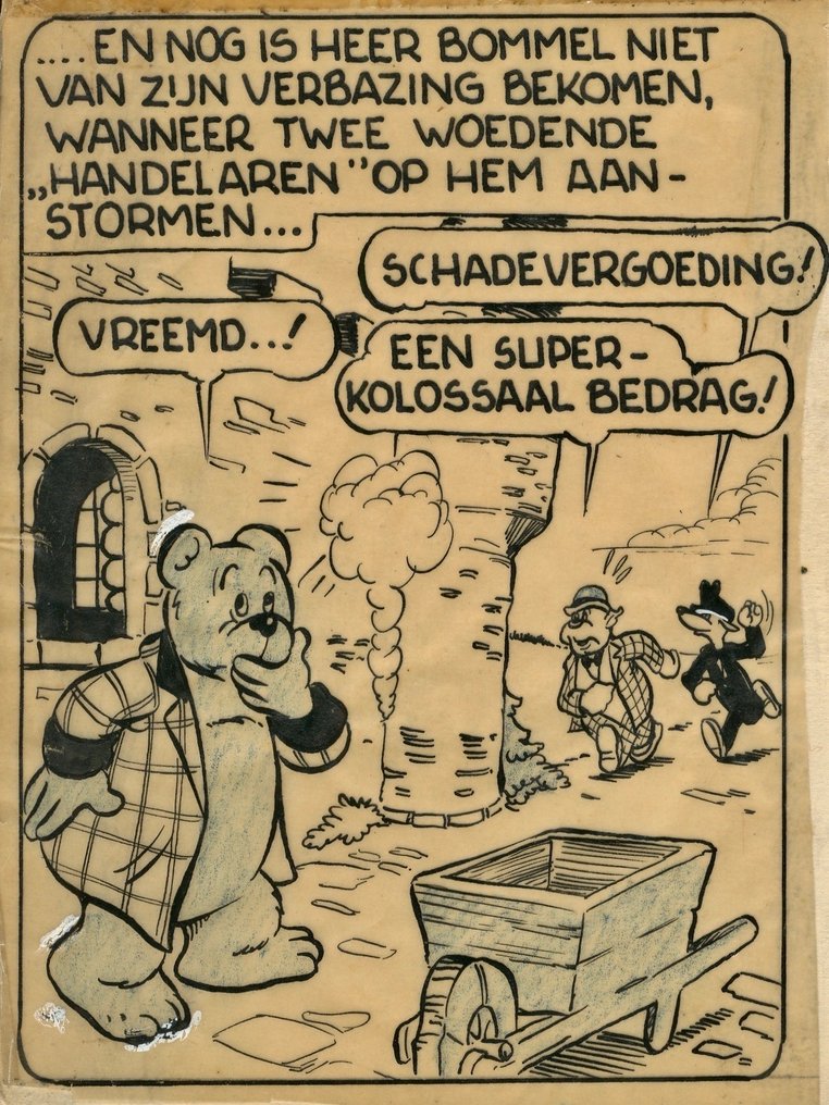 Marten Toonder Studio's - 1 original drawing - Bommel en Tom Poes - De Hollebosser Knol - jaren 1940 #1.0