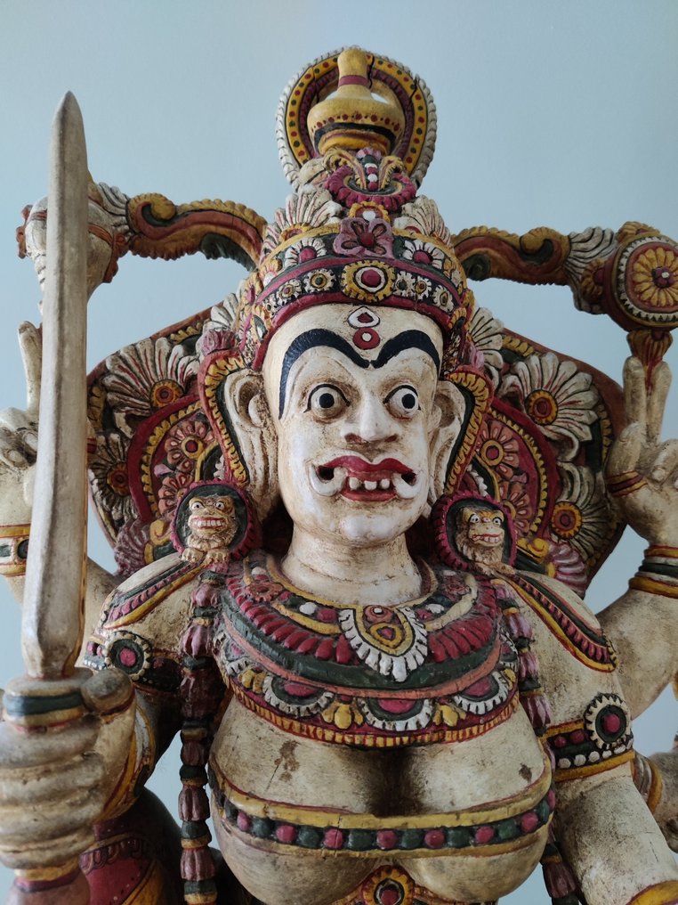 Durga πάνω σε ελέφαντα - Ξύλο - Ινδία - 20th century #1.0