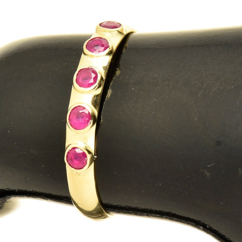 No reserve price - Ring - 14 kt. Yellow gold Ruby #2.1