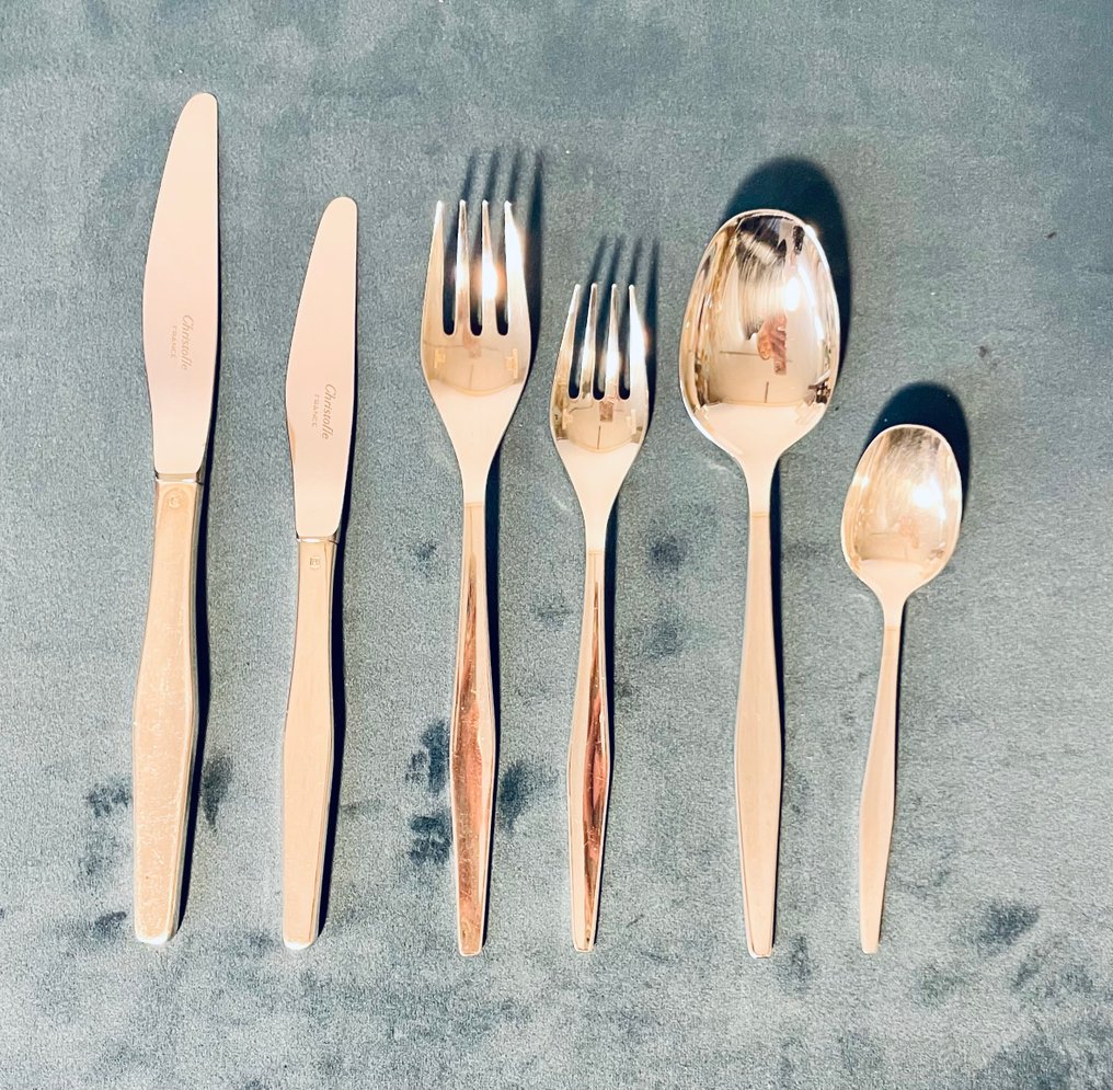 Christofle - Servizio di posate per 12 (72) - Orly - Placcato argento #1.0