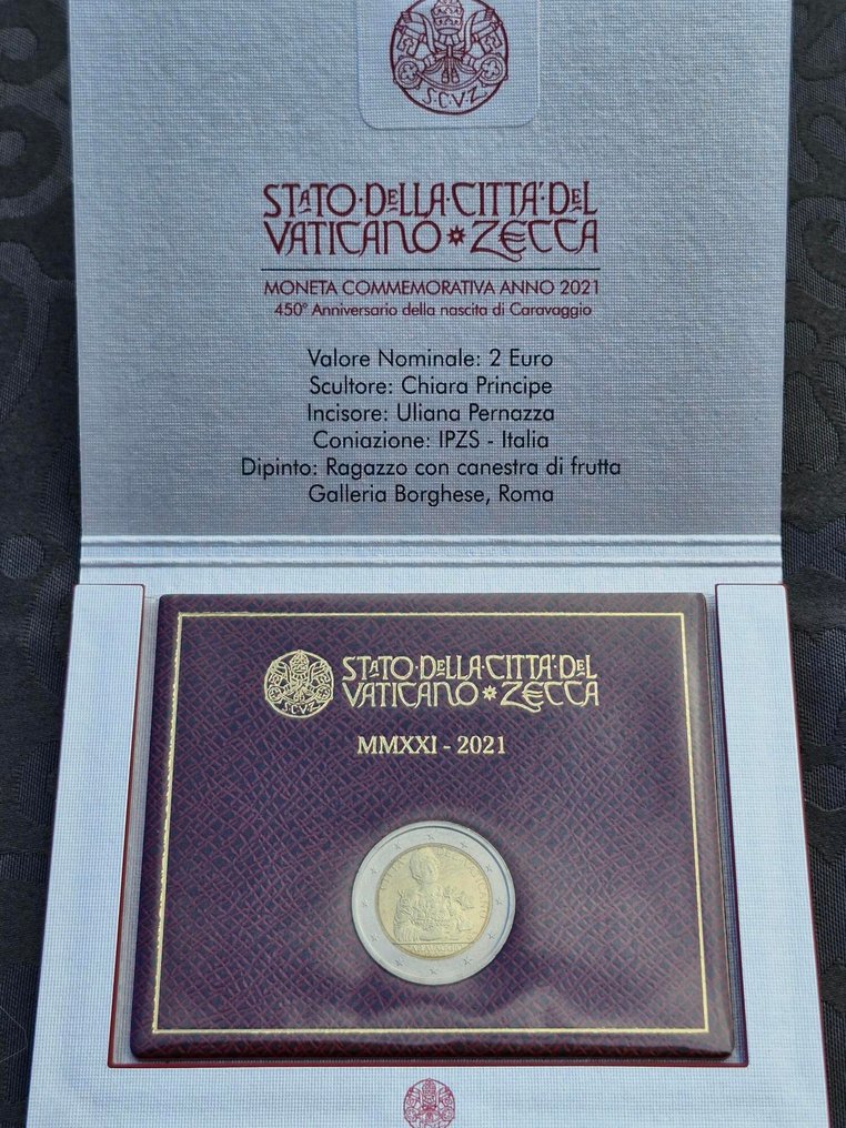 Βατικάνο. 2 Euro 2020/2021 "Raffaello" + "Caravaggio" (2 monnaies)  (χωρίς τιμή ασφαλείας) #4.3