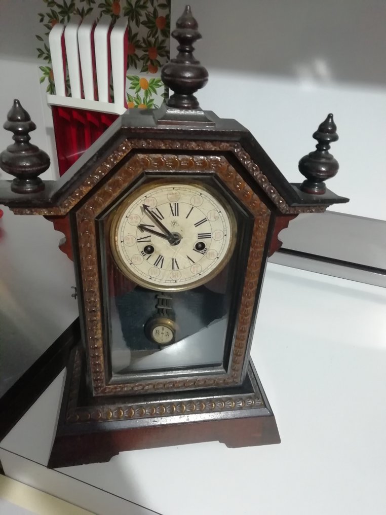 Ρολόι Mantel -  Αντίκες Ξύλο - 1910-1920 #2.1