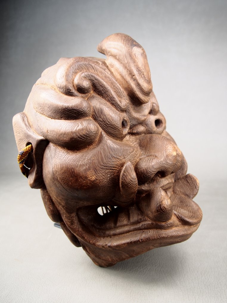 Mask - Demon-chasing Tsuina noh mask 追儺面, Wood #2.1